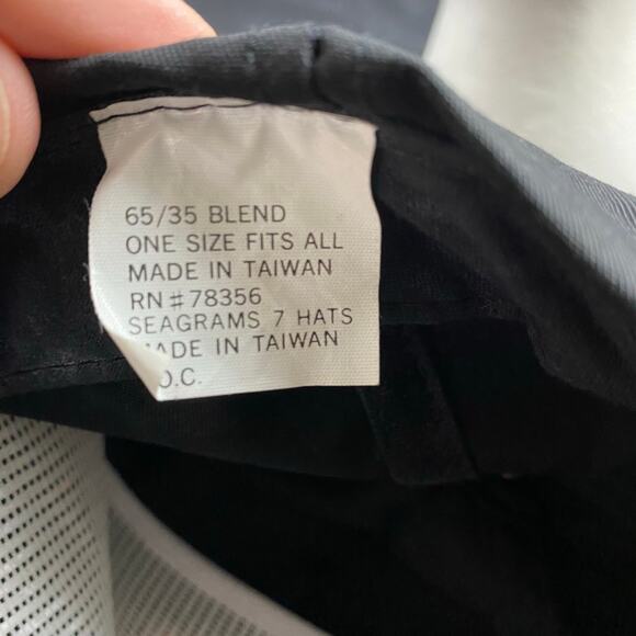 Vintage Seagram's 7 Checkered Bill Racing Cap Black Red Crown Hat - Picture 6 of 6